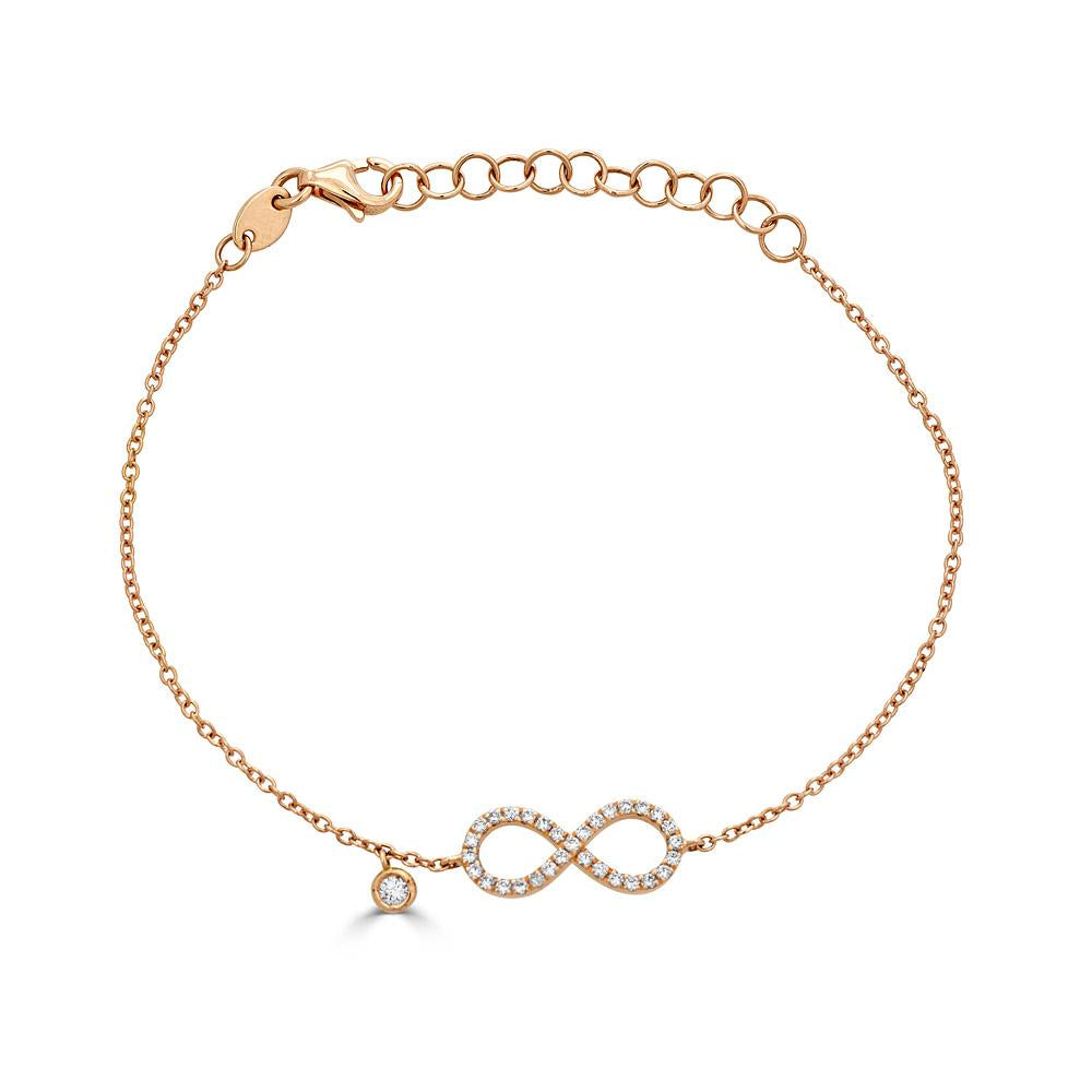 Sadie Infinity Heart Diamond Bracelet | Shane Co.