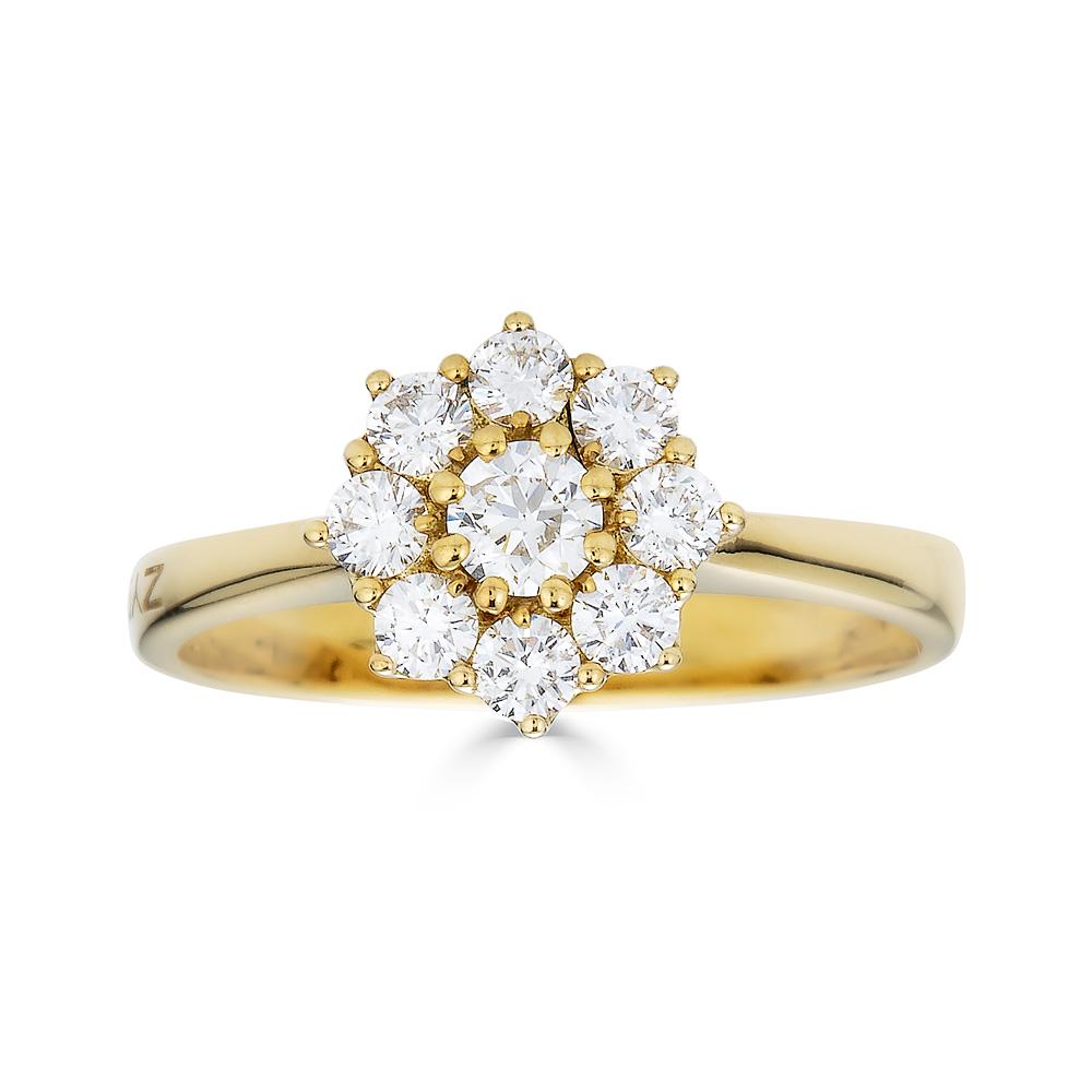 Yellow Gold Flower Ring