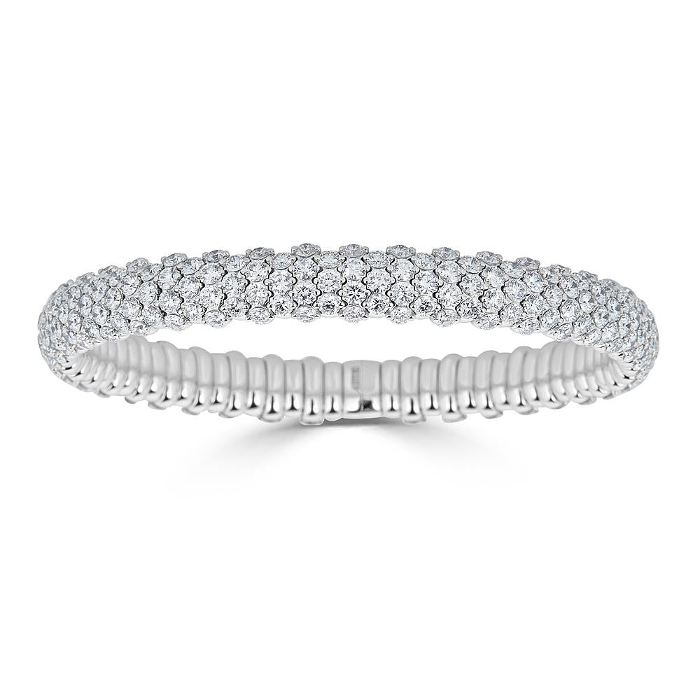 White Gold Stretch Bracelet with Diamonds