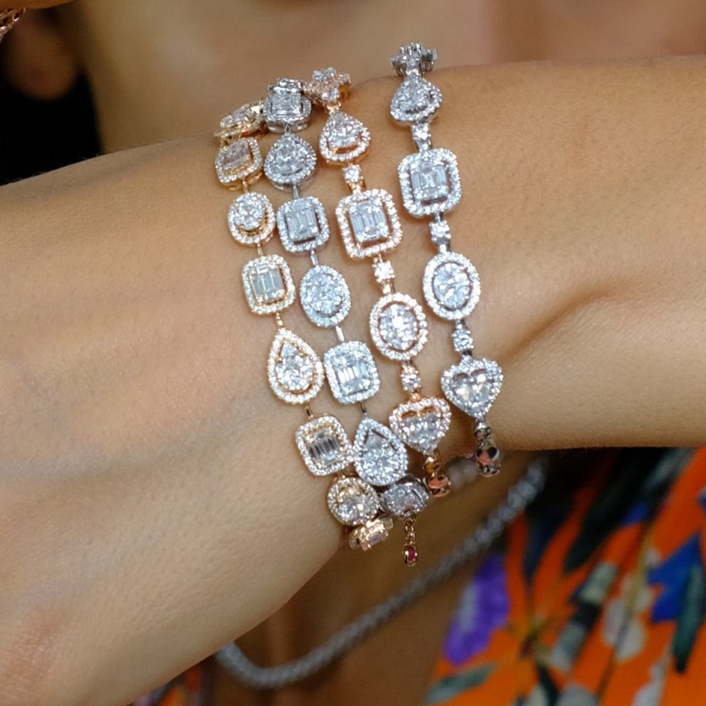 Buy 18Kt Diamond Fancy Women Bracelet 177G1250 Online from Vaibhav Jewellers