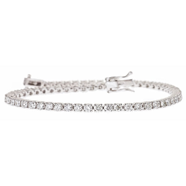 ZYDO Italian Jewelry Elegant Tennis Bracelet with 3.41cts of Sparkling Diamonds