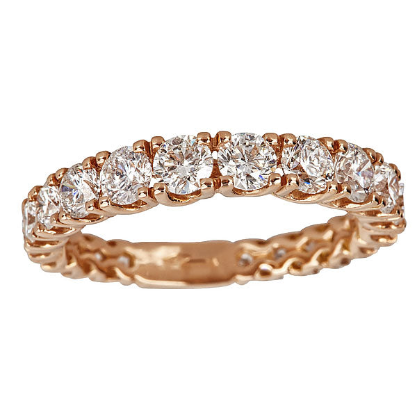 Rose Gold Eternity Ring with Diamonds-0