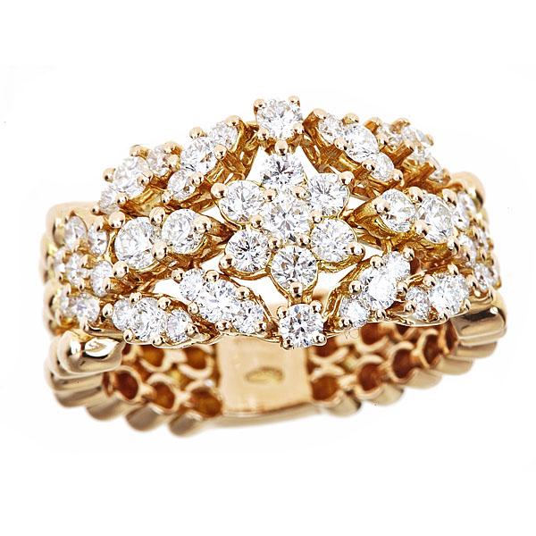 Rose Gold Flexible Ring with Diamonds-0